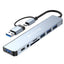 Hub Naceb NA-0149 8 en 1 USB-C - USB 3.0, USB 2.0, Lector SD/TF