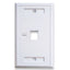Tapa Faceplate 1 Panel Jack Brobotix 251701 - Universal, Blanco