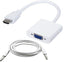 Convertidor HDMI a VGA BROBOTIX 110964B - Adaptador Macho/Hembra Blanco