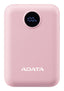 PowerBank ADATA C100 10000 mAh - Carga 2 Dispositivos, Indicador LED, Rosa