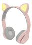 Audífonos Bluetooth Inalámbricos Perfect Choice Kids Catto - LED Rosa Niños
