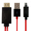 Cable MHL BROBOTIX 017828 - HDMI Rojo, Conexión de Audio y Video