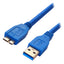 Cable USB BROBOTIX 364105 Micro-USB - Conexión Rápida Azul
