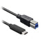 Cable USB 3.0 BROBOTIX 170302 - Tipo C y B, 1 Metro, Negro