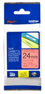 Etiqueta Brother TZE451 24mm x 8m - Roja Laminada, Impresión Negro