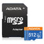 Tarjeta microSD ADATA Premier A1 512GB UHS-I Clase 10 - 100MB/s lectura