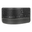 Teclado Logitech Wave Keys Ergonómico Inalámbrico Easy-Switch Español Grafito
