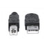 Cable USB Manhattan 306218 2.0 A-B 0.9M - Alta Velocidad Blindado