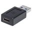 Adaptador Manhattan USB-C 354653 - USB 3.1 Tipo A a Tipo C, Negro