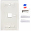 Tapa Faceplate Intellinet 772389 - 1 Salida Keystone Blanco