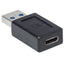Adaptador USB Manhattan 354714 - USB 3.1 Gen 2 Tipo C a Tipo A Negro
