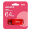 Memoria USB ADATA UV240 64GB USB 2.0 - Rojo, Portátil y Confiable