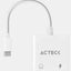 Adaptador ACTECK Shift Plus AA415 USB-C - 2 Puertos USB-C con Audio