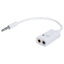 Adaptador de audio Manhattan 354561 - Divisor 3.5MM para audífonos y micrófono