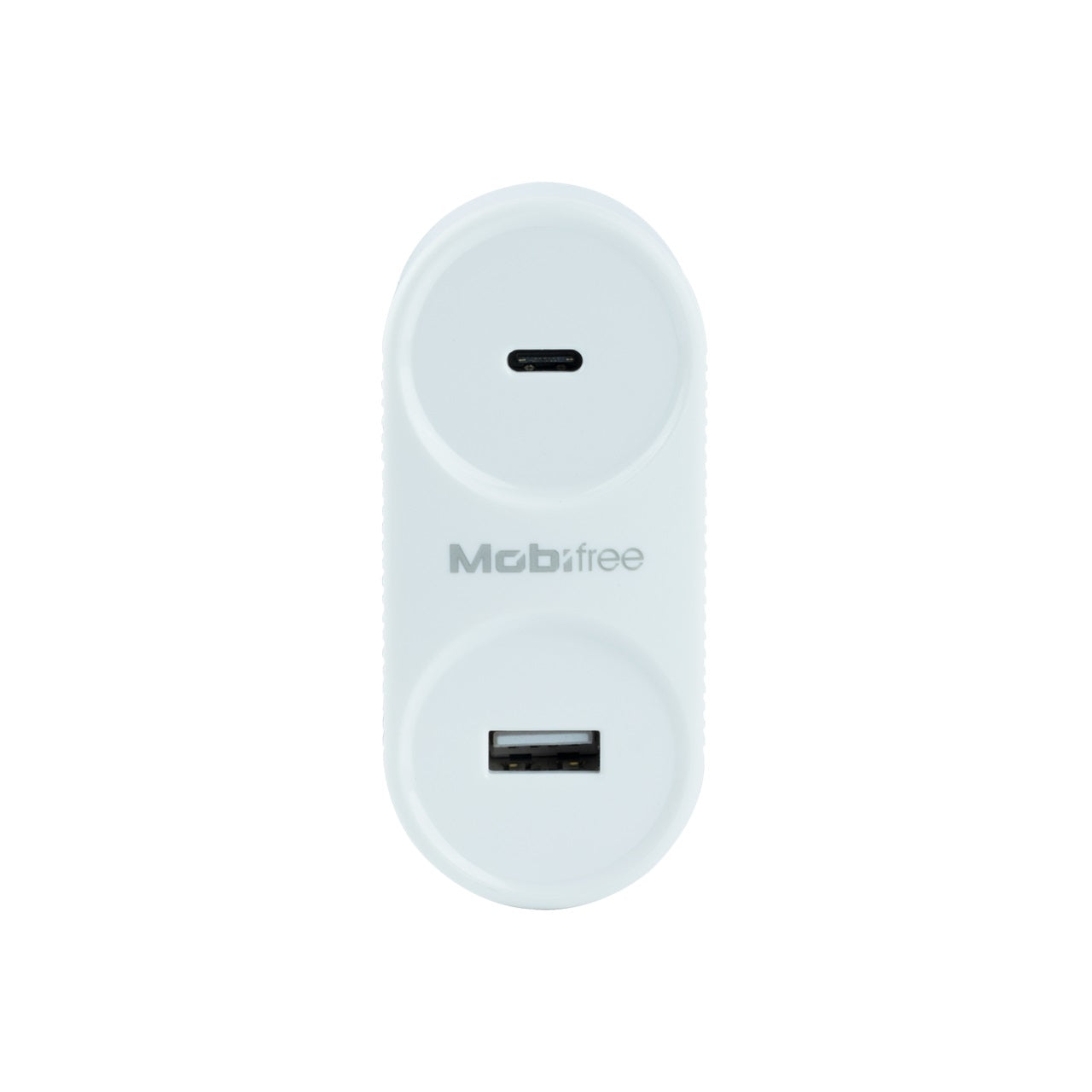 Cargador Mobifree de Pared USB y Tipo C - Blanco, Carga Dual