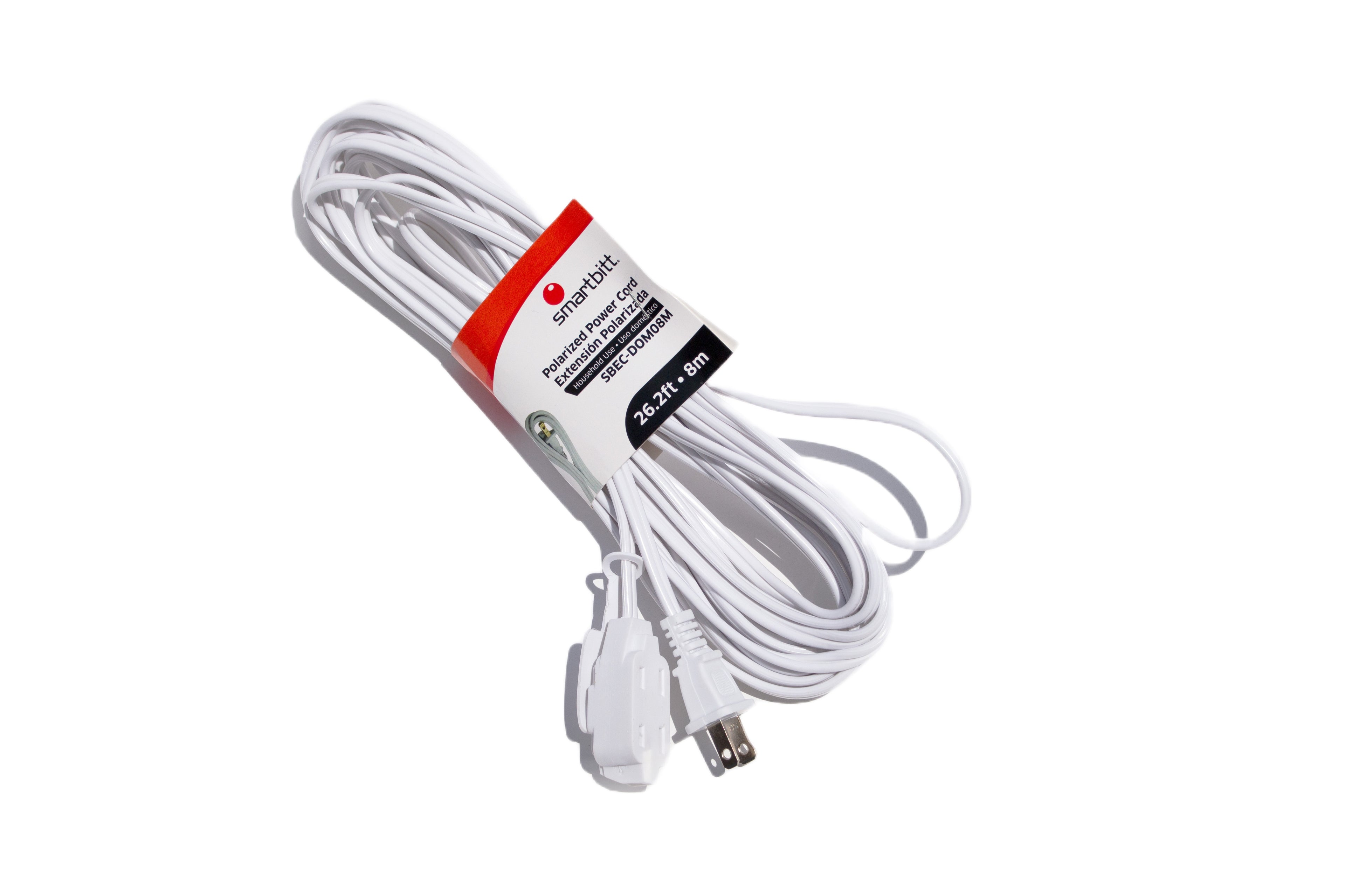 Extensión Doméstica SMARTBITT SBEC-DOM08M 8m - 3 Contactos, Blanco