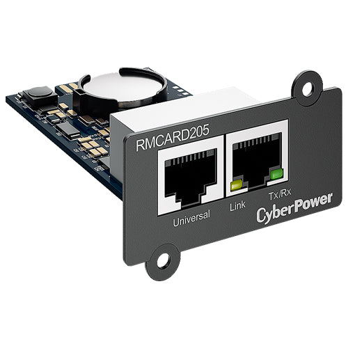 Tarjeta de Monitoreo CyberPower RMCARD205 - Conexión RJ45, Negro Imagen principal del producto
