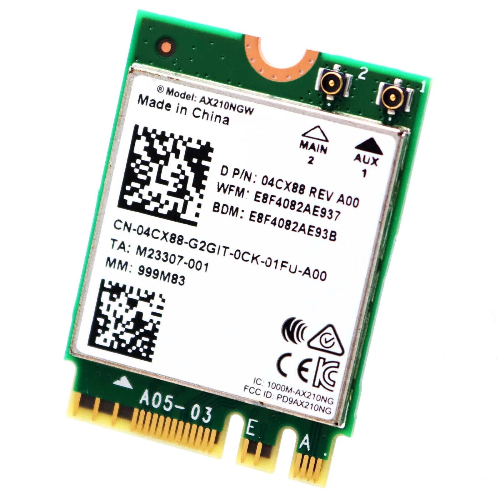 Tarjeta WiFi Dell AX210 M.2 - WiFi 6E de Ultra Alto Rendimiento Imagen principal del producto