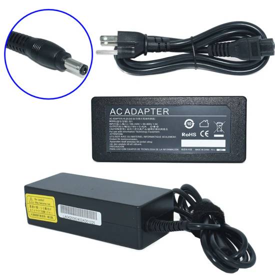 Adaptador Cargador Laptop Toshiba 65W 19V 3.42A - Genérico Compatible