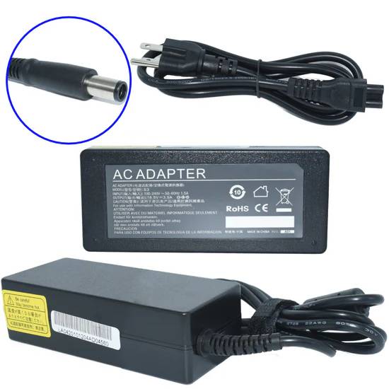 Cargador Genérico para Laptop 65W 18.5V-3.5A - Compatible HP Pin Central Imagen principal del producto