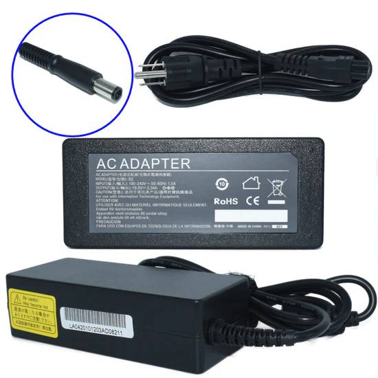 Cargador Dell Genérico 65W 19.5V 3.34A - Conector 7.4x5.0mm