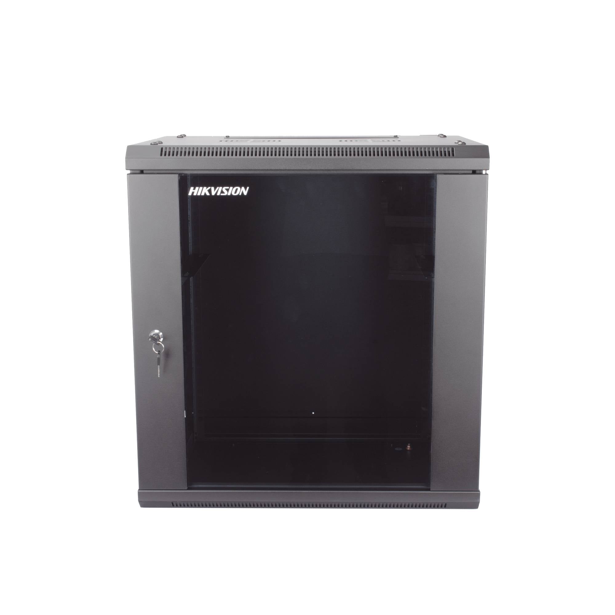 Gabinete Hikvision DS-XS6412-S/B Montaje Pared 12U Puerta Cristal Templado Imagen principal del producto