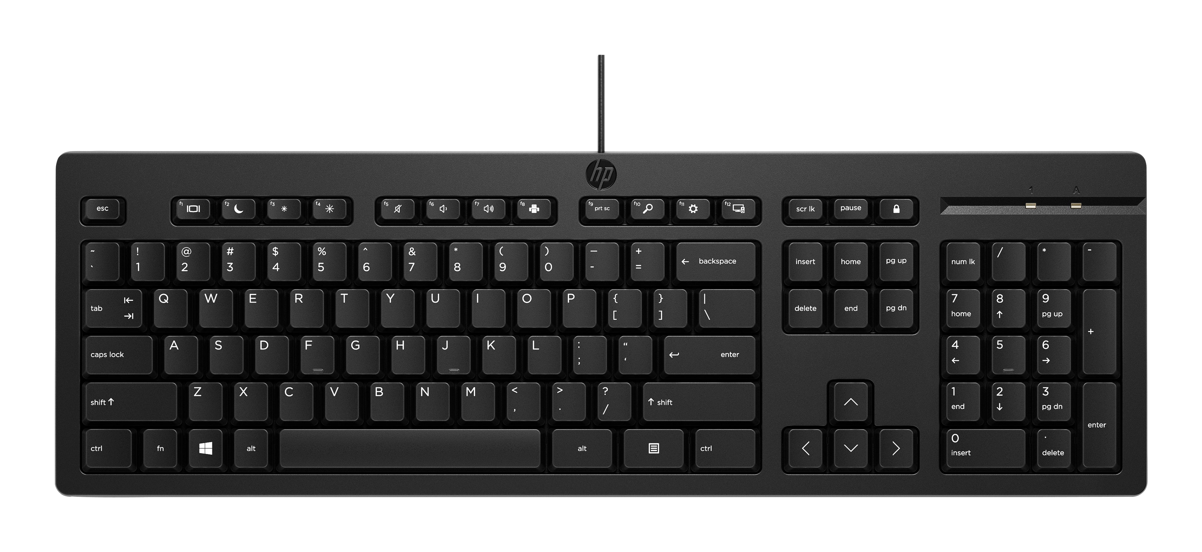Teclado HP 125 AY2Y7AA#ABM - Plug and Play USB Negro