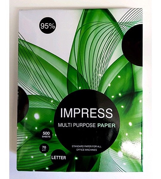 Papel Bond Impress 70g Carta Alta Blancura - Caja 10 Paquetes x 500 Hojas Imagen principal del producto