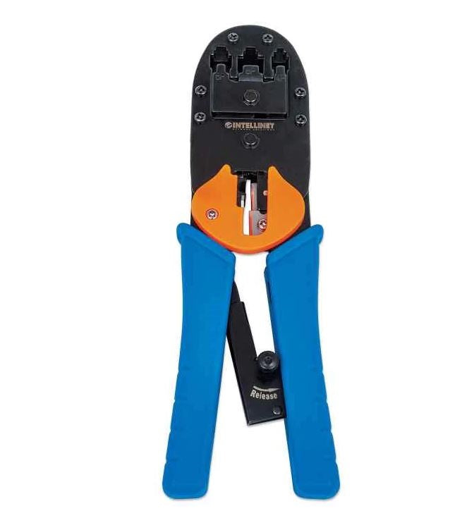 Pinza Crimpadora Intellinet 211048 - RJ11/RJ12/RJ45 Profesional