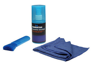 Kit Limpieza Pantallas LCD Manhattan 421027 - Solución, Brocha y Paño Microfibra Imagen principal del producto