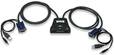 Switch KVM Manhattan 151245 2 puertos - USB con soporte de audio