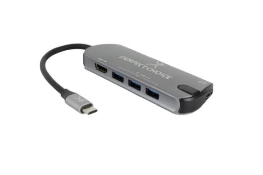 Hub USB-C Perfect Choice PC-101246 - 5 puertos USB, Conexión múltiple Imagen principal del producto