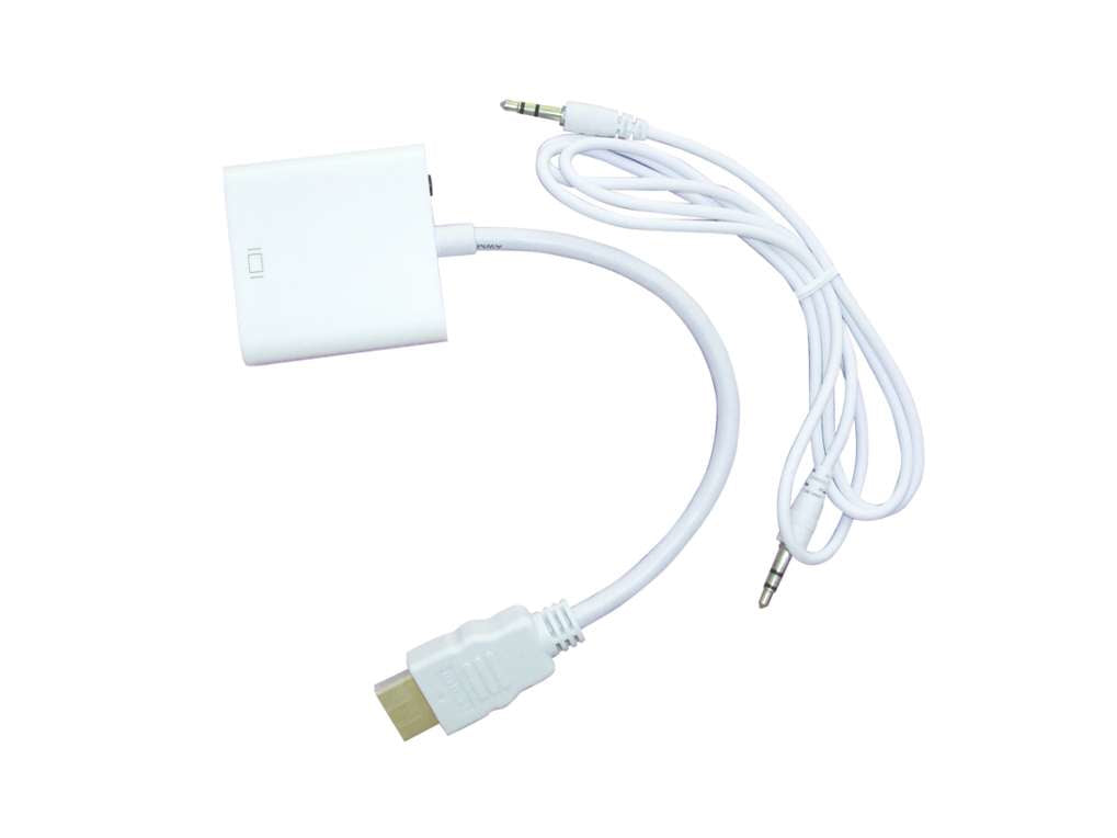 Convertidor HDMI a VGA Naceb Technology NA-235 - Adaptador Macho/Hembra Blanco
