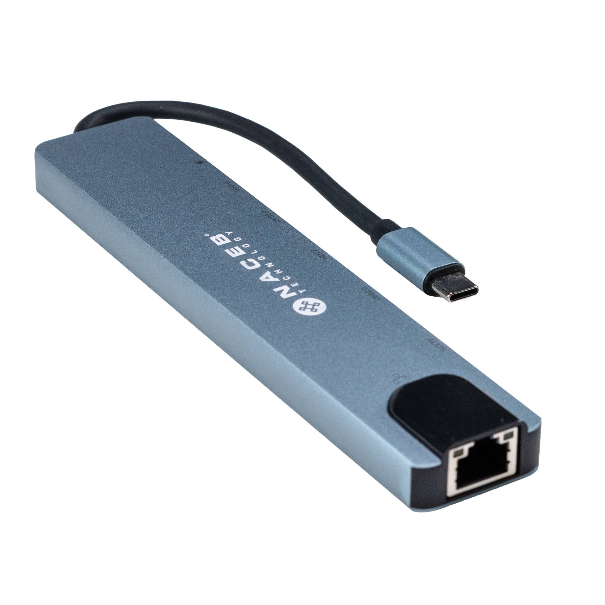 Adaptador Hub USB Tipo C Naceb NA-0128 8 en 1 - Múltiples Puertos Imagen principal del producto