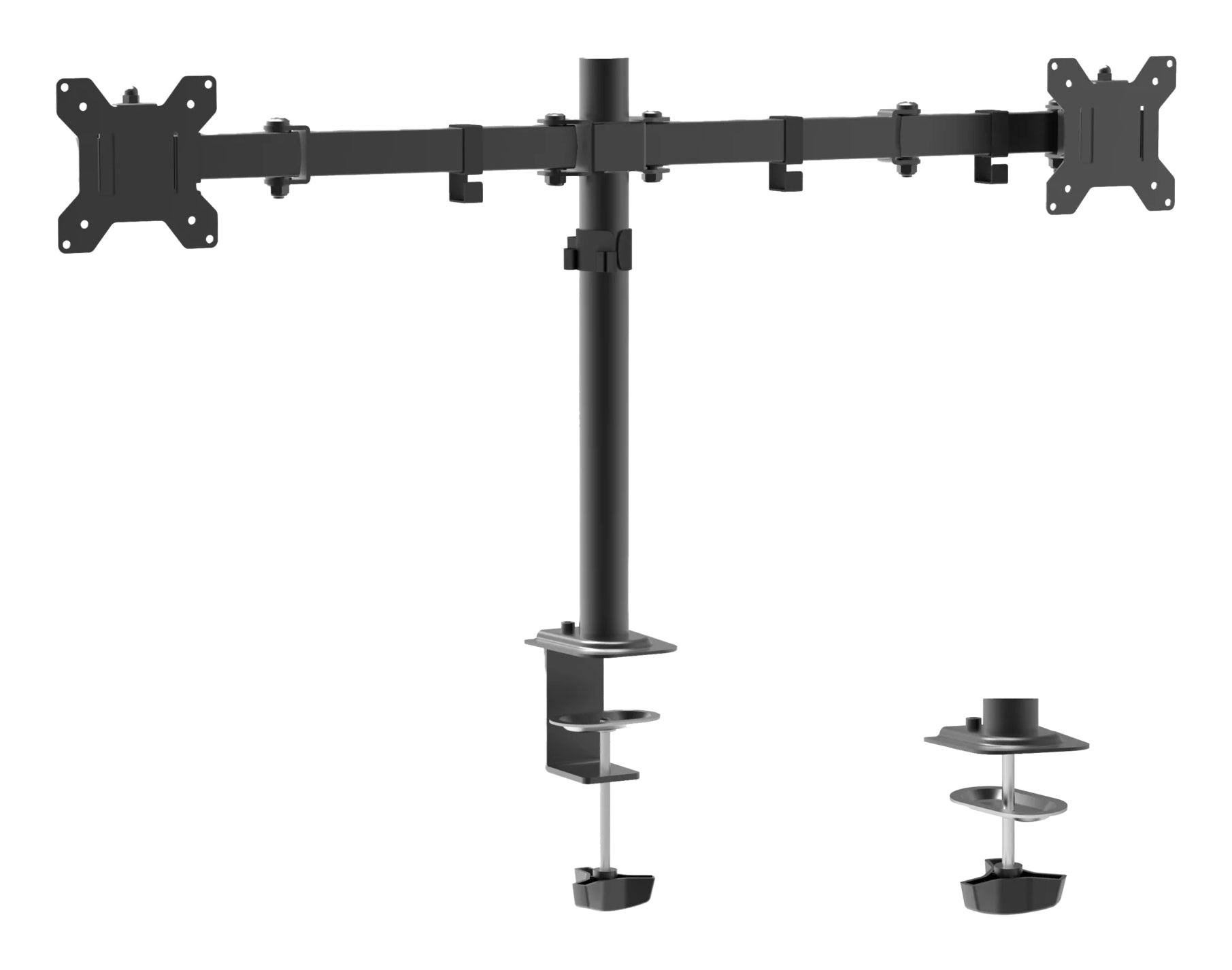 Brazo Para Dos Monitores Naceb NA-0211 - Soporte Dual Ajustable Negro