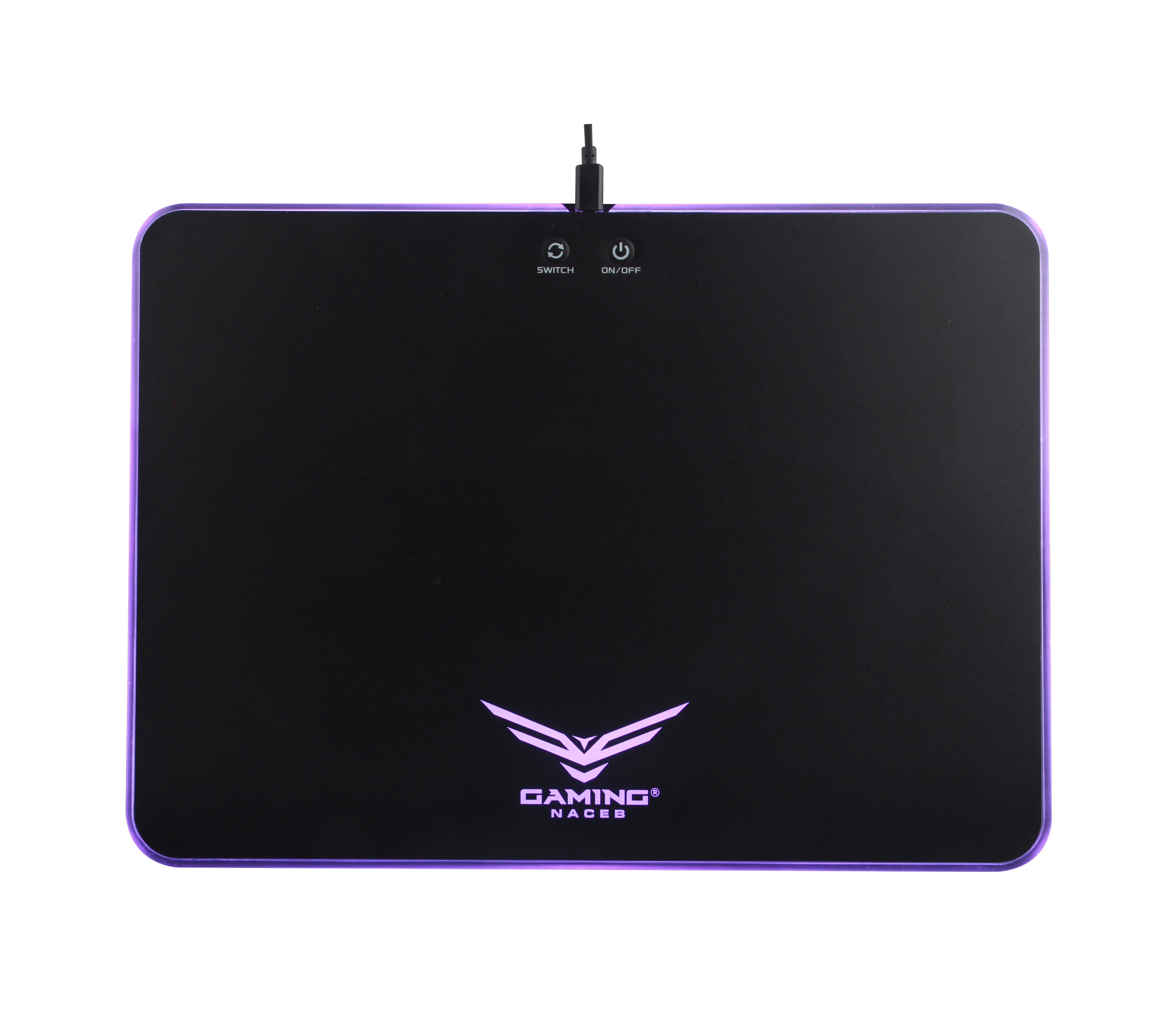 Mouse Pad Gaming Naceb NA-0927 - Superficie PVC, 38x27 cm, Negro Imagen principal del producto