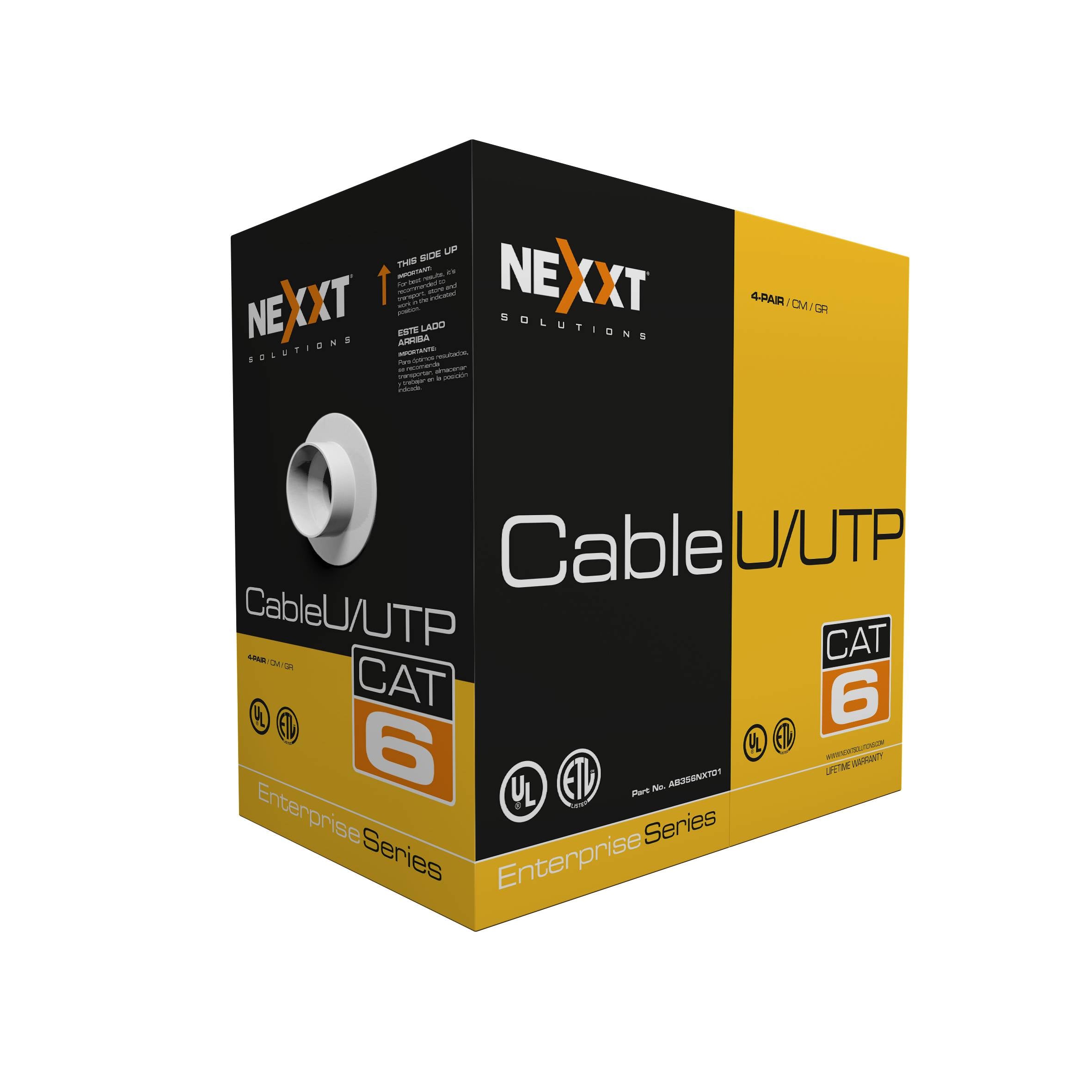 Bobina Nexxt AB356NXT01 UTP Cat6 CM 305M - Cable de Red Profesional