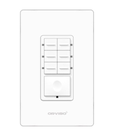 Botonera Inteligente Orvibo T10S7ZW-1UO 7 Escenas - Wi-Fi, Control Inalámbrico Imagen principal del producto