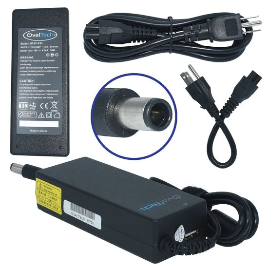 Cargador OVALTECH 90W 19V para Laptop - Puerto USB, Compatible CQ42 Imagen principal del producto