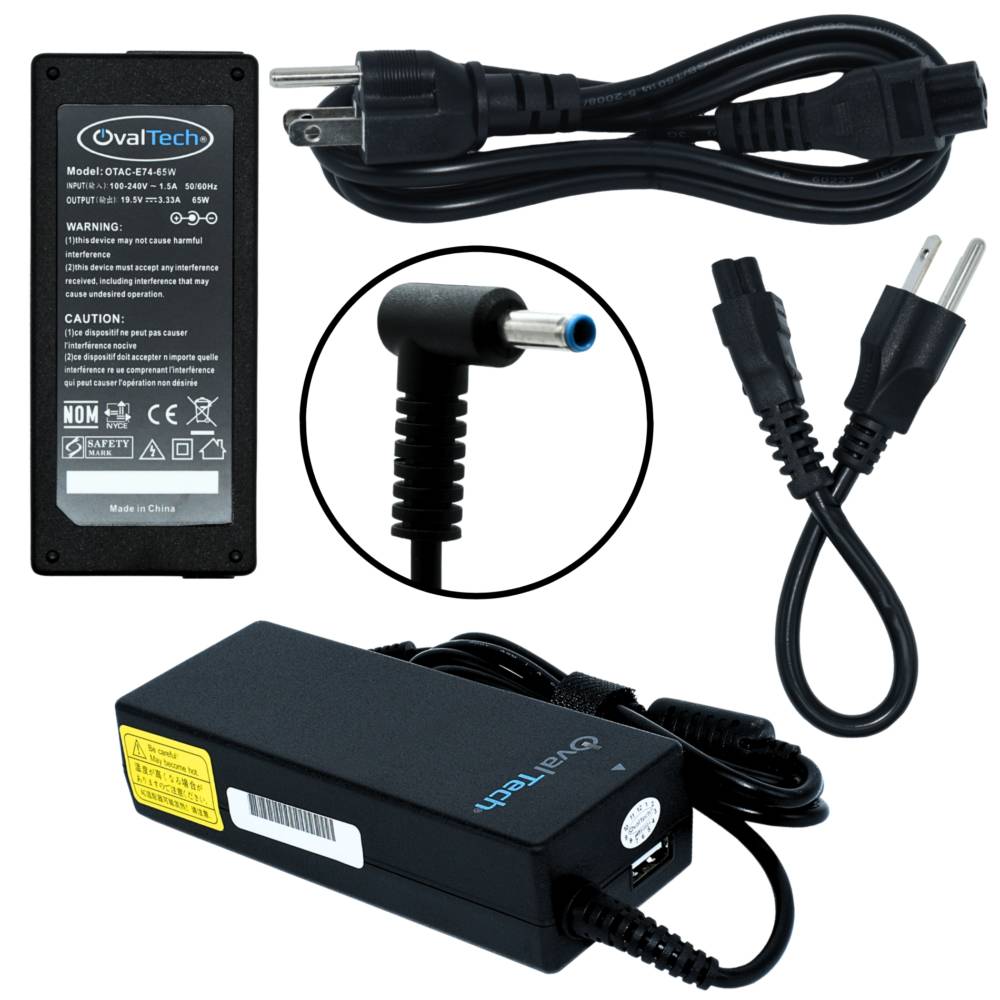 Adaptador Cargador Laptop OVALTECH OTAC-E74-65W 65W - Punta Azul 4.5x3.0 Imagen principal del producto