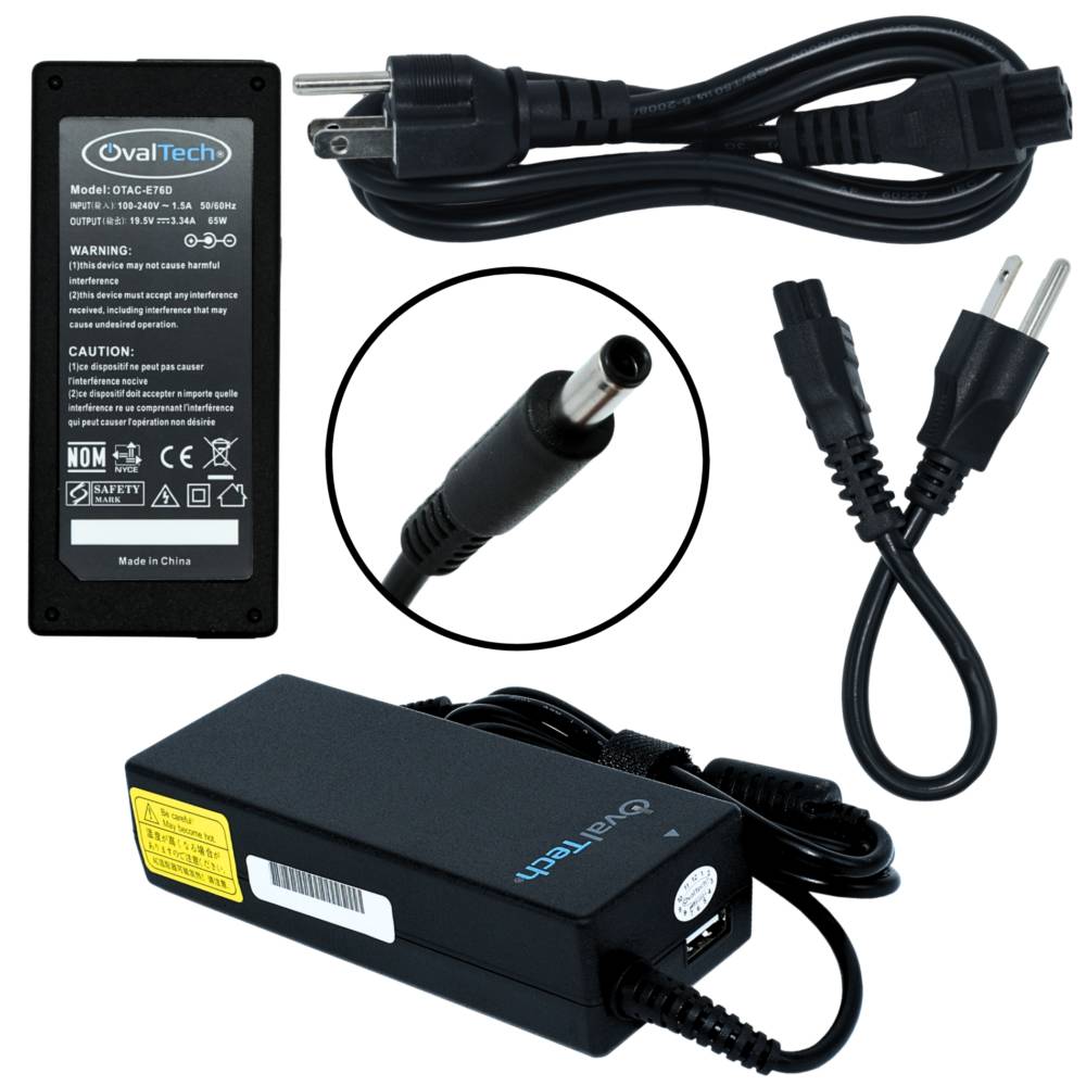 Adaptador Cargador Laptop OVALTECH OTAC-E76D 65W 19.5V - USB 4.5×3.0