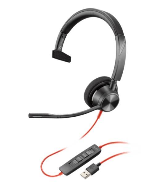 Diadema HP Poly Blackwire 3315 - Alámbrica USB-A, Monoaural, Certificada Microsoft Teams Imagen principal del producto