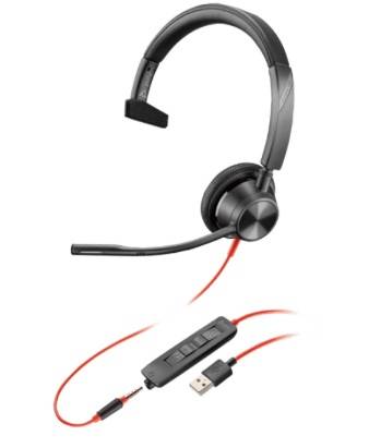 Auriculares HP Poly Blackwire 3315 USB-A Monoaural - Profesionales Imagen principal del producto