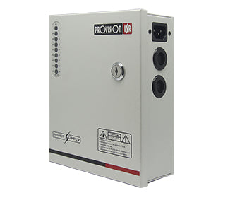 Gabinete Fuente de Poder PROVISION-ISR PR-5A8CH-B 8 Canales 12V/5A con Batería Gel