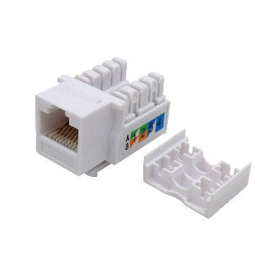 Jack RJ45 Keystone BROBOTIX 230201 CAT 5e - Impacto, UTP, Blanco