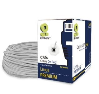 Bobina UTP Cat6 BROBOTIX 065144 - 305m Interior, 100% Cobre