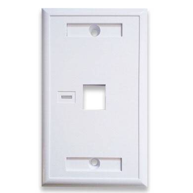 Tapa Faceplate 1 Panel Jack Brobotix 251701 - Universal, Blanco