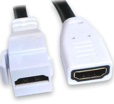 Jack HDMI BROBOTIX 104691 - Conector HDMI Blanco de Calidad