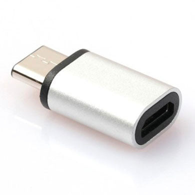 Adaptador BROBOTIX 235694 USB-C y Micro USB - Negro y Plata Imagen principal del producto
