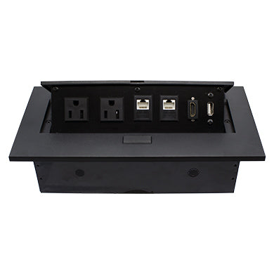 Caja de Mesa BROBOTIX 170906 - RJ45 Cat 6, HDMI, USB, Contacto eléctrico